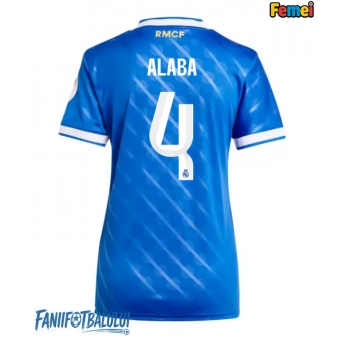 Real Madrid David Alaba #4 Tricou Fotbal Replică 2025-26 Femei Treilea